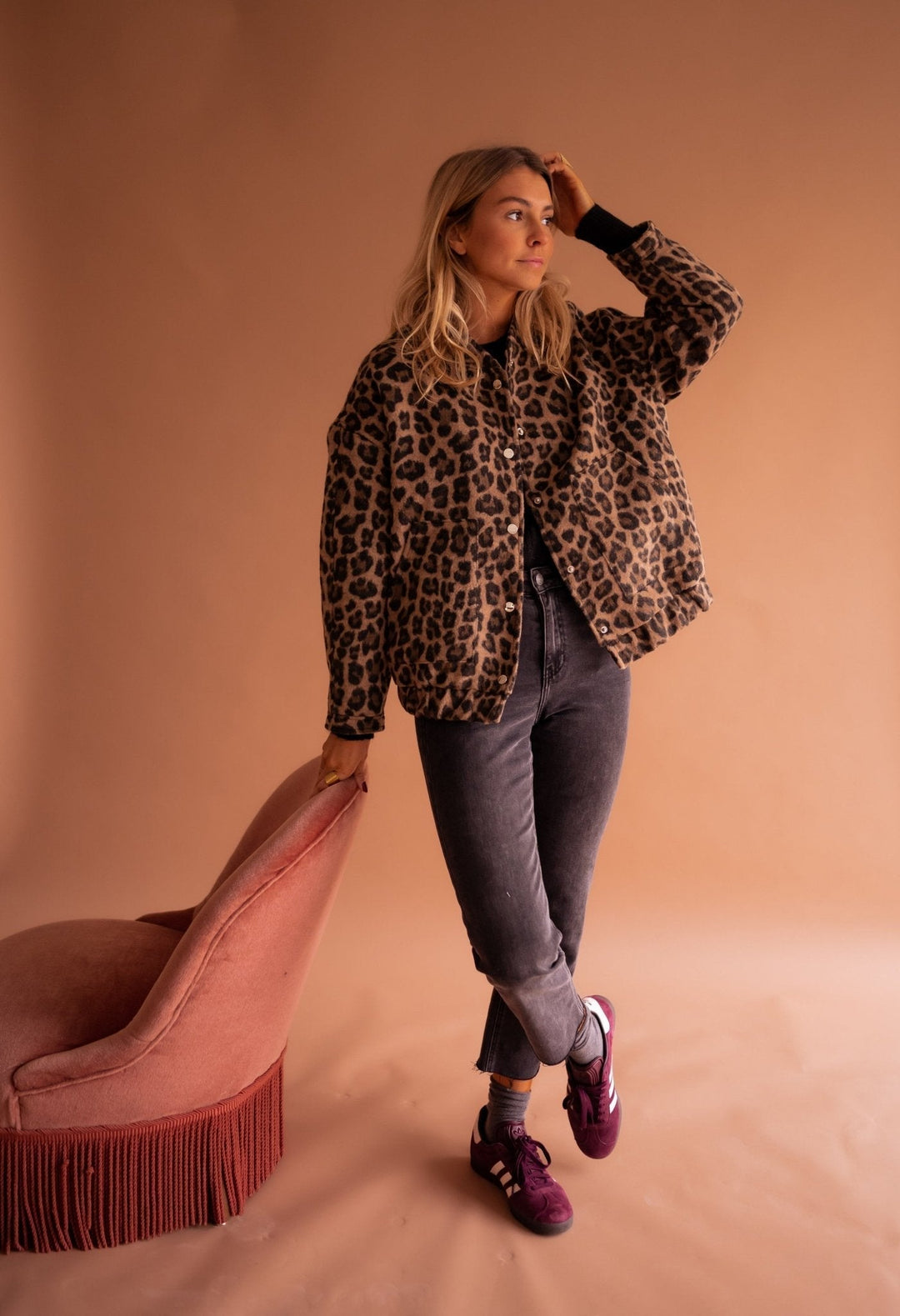 Charlene | Trendy Leopard Print Jacket