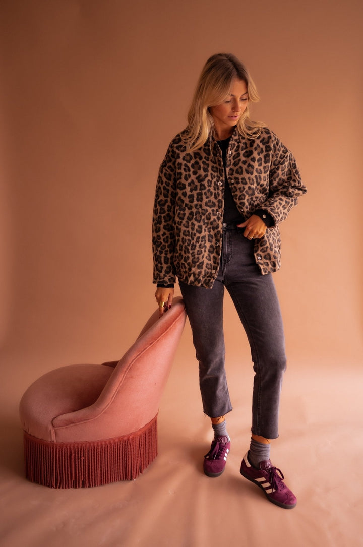 Charlene | Trendy Leopard Print Jacket