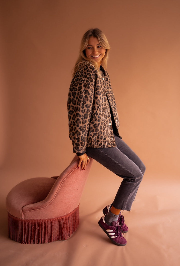 Charlene | Trendy Leopard Print Jacket