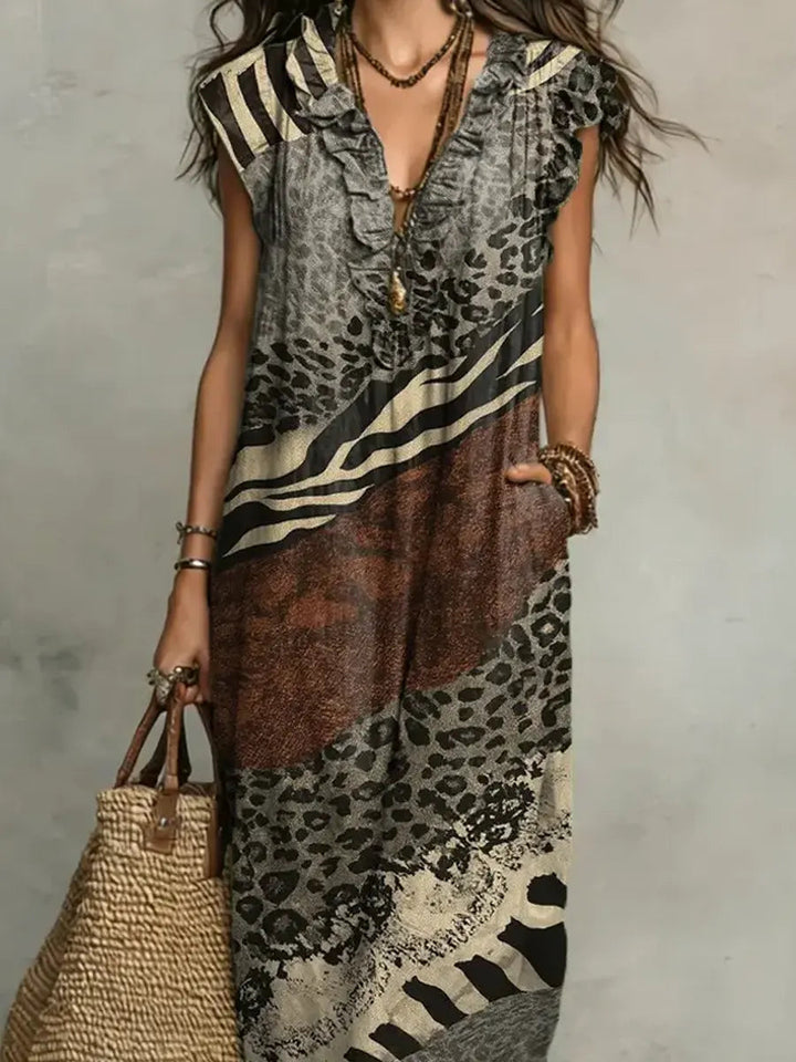 Shirley™ Mixed Print Maxi Dress